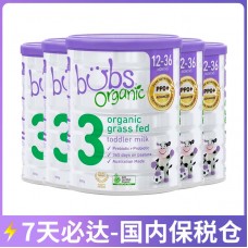 【12月大促】【7天必达】【国内保税仓包邮】Bubs 婴幼儿有机草饲牛奶粉3段 800克x6罐/箱（1-3岁适用）【收件人身份证必须上传】【新疆、西藏、内蒙古、青海、宁夏、海南、甘肃，需加收运费】